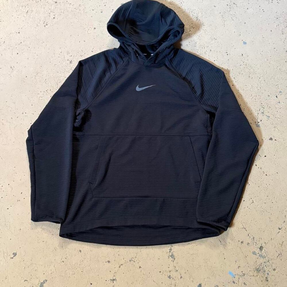 Black Nike dri fit center swoosh hoodie